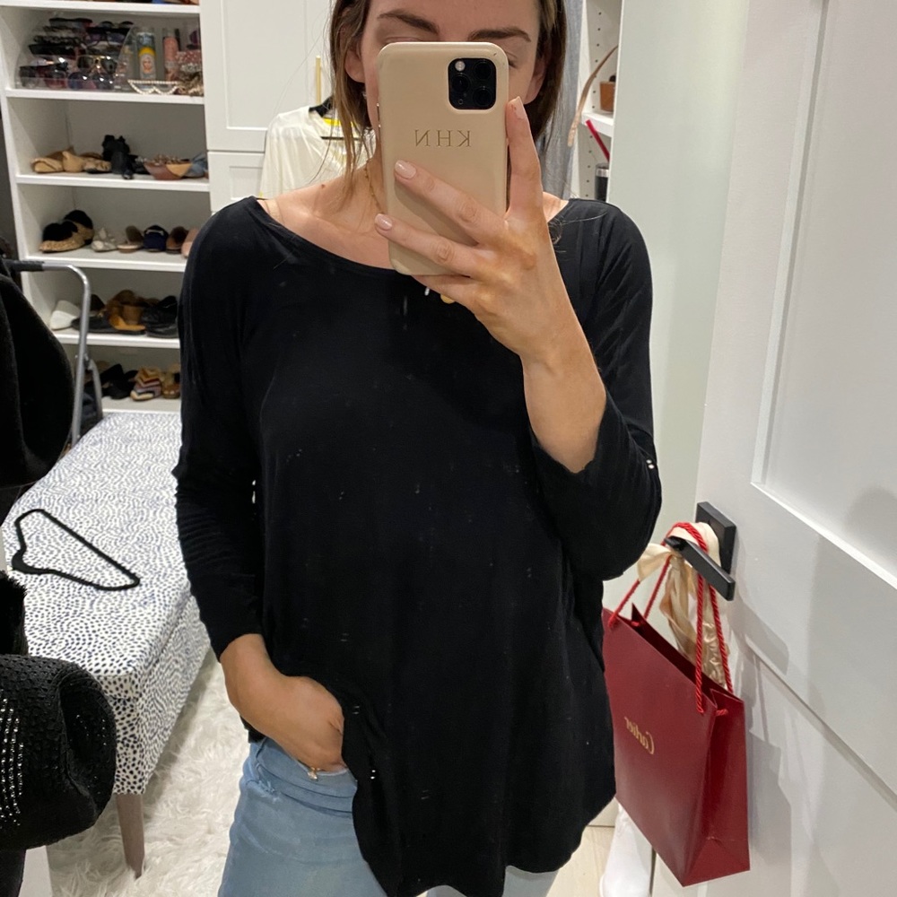 Black piko top